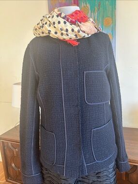 Vince Midnight Blue Textured Blazer
